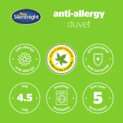 Silentnight Anti Allergy 4.5Tog Duvet - Single -Habitat Sales Store 1156317 R Z009A