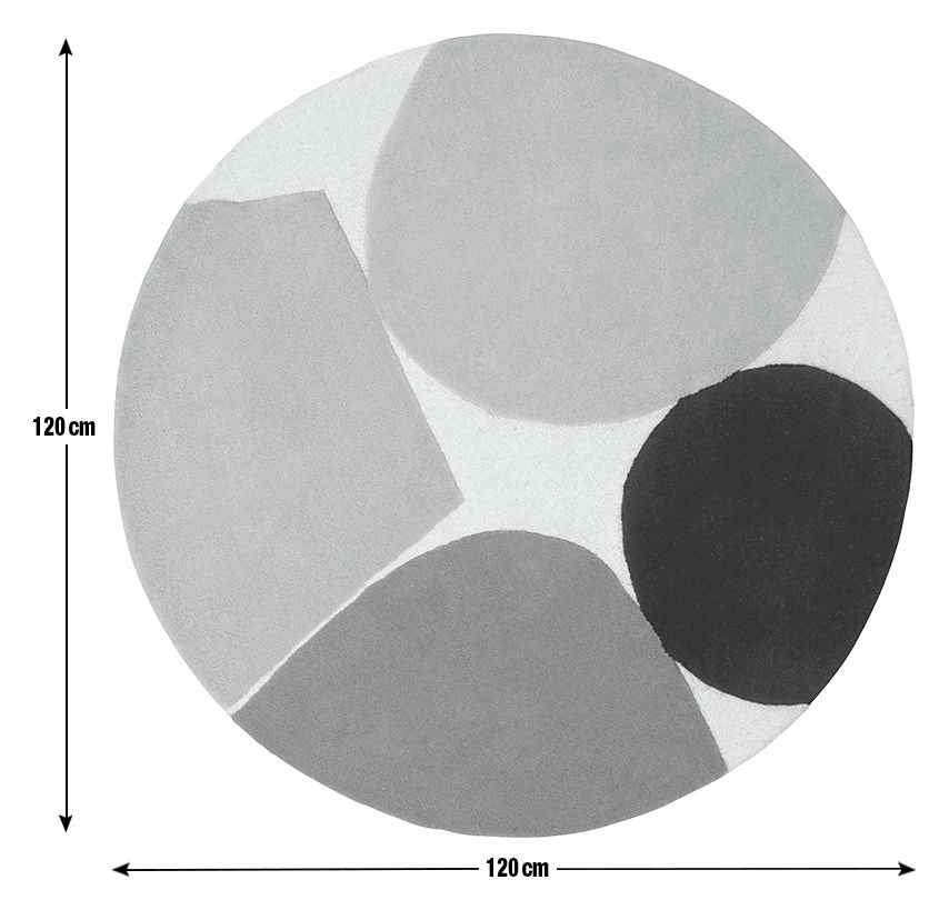 Habitat Geometric Circle Cut Pile Rug - 120x120cm - Multi 4 Habitat Geometric Circle Cut Pile Rug - 120x120cm - Multi - Image 4