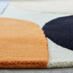 Habitat Geometric Circle Cut Pile Rug - 120x120cm - Multi 11 Habitat Geometric Circle Cut Pile Rug - 120x120cm - Multi -Habitat Sales Store 1176122 R Z002C