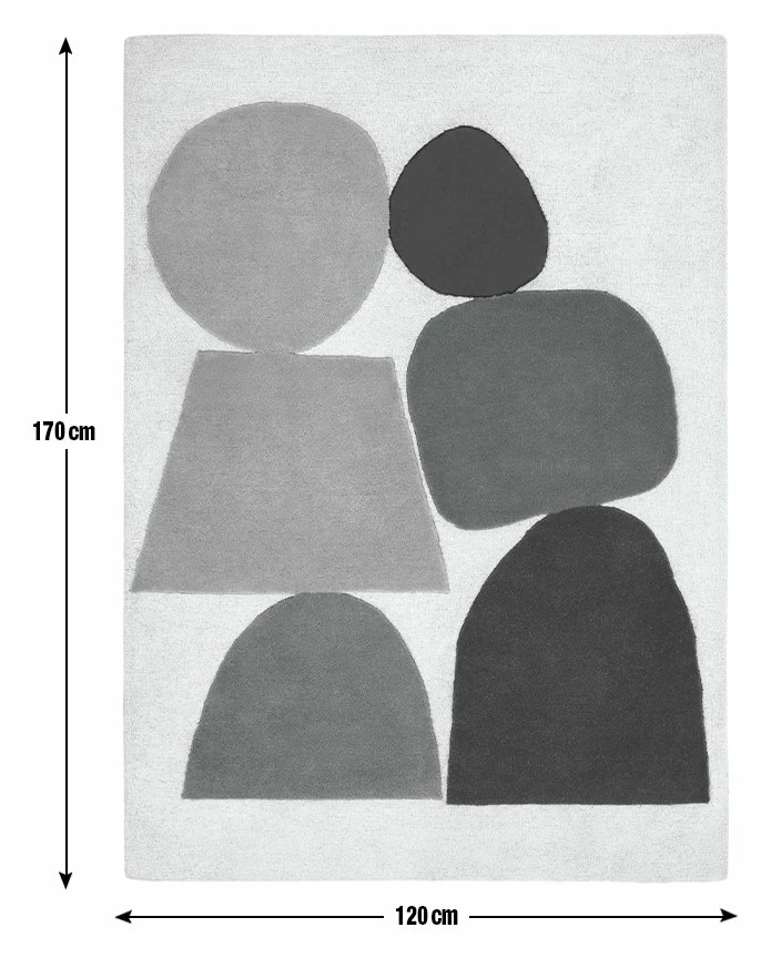 Habitat Geometric Cut Pile Rug - 120X170cm - Multicoloured 4 Habitat Geometric Cut Pile Rug - 120X170cm - Multicoloured - Image 4