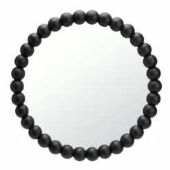 Habitat Beaded Round Wall Mirror - Black - 50x50cm 8 Habitat Beaded Round Wall Mirror - Black - 50x50cm -Habitat Sales Store 1182642 R Z003A