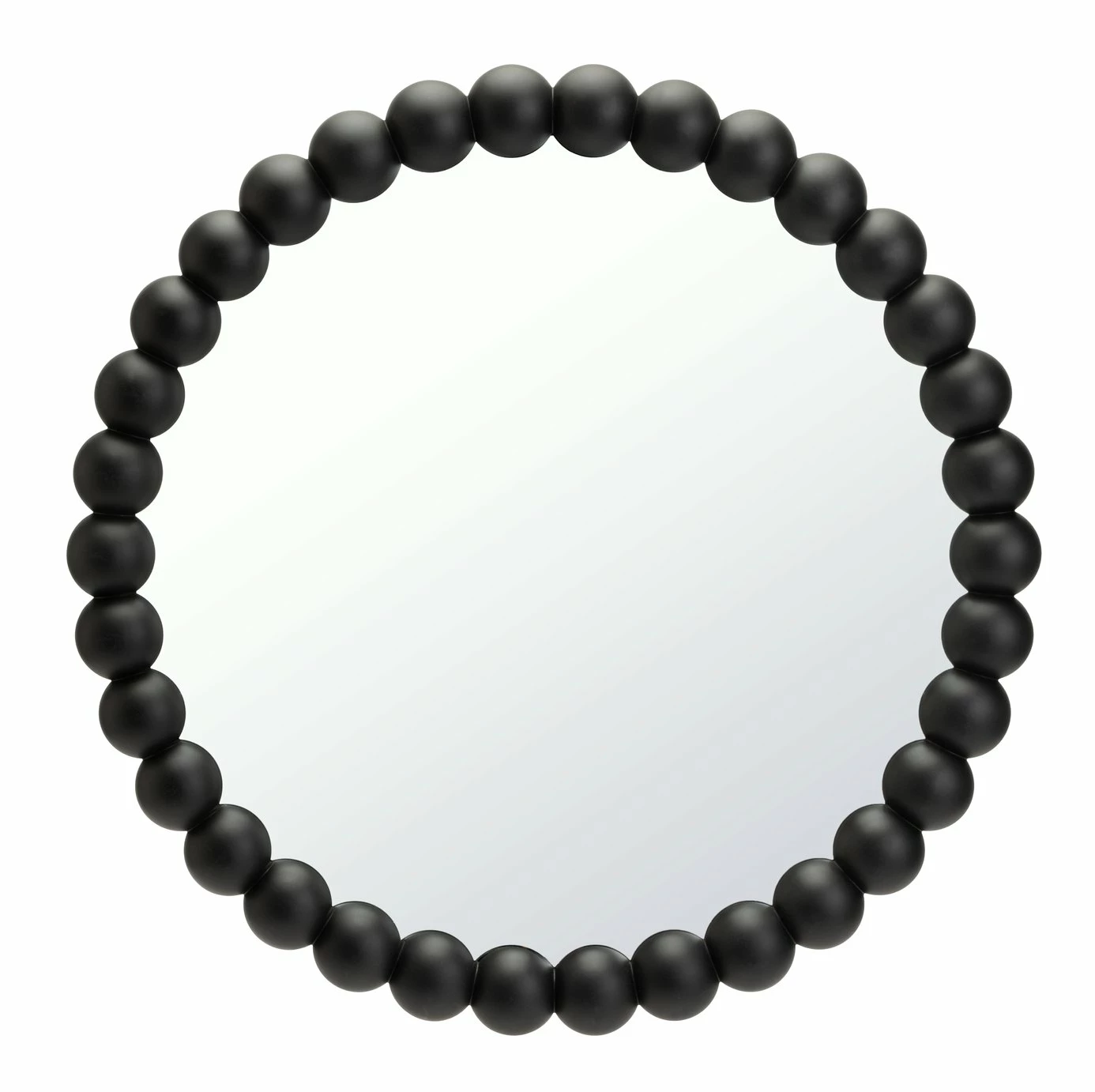 Habitat Beaded Round Wall Mirror - Black - 50x50cm 4 Habitat Beaded Round Wall Mirror - Black - 50x50cm - Image 4