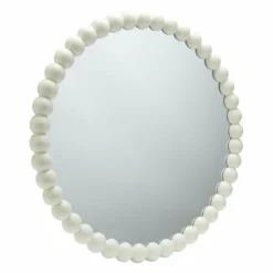 Habitat Sales Store 43 Habitat Beaded Round Wall Mirror - White - 70x70cm