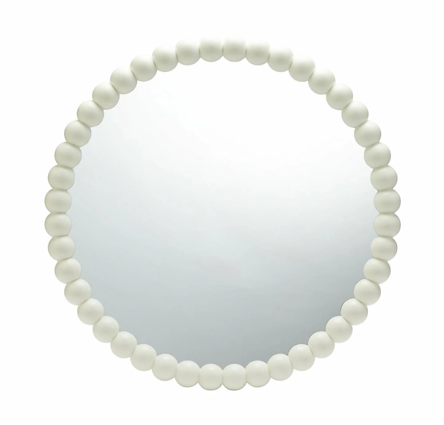 Habitat Beaded Round Wall Mirror - White - 70x70cm 4 Habitat Beaded Round Wall Mirror - White - 70x70cm - Image 4