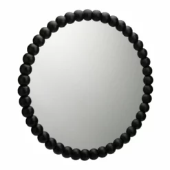 Habitat Beaded Round Wall Mirror - Black - 70x70cm
