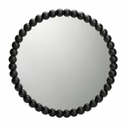 Habitat Beaded Round Wall Mirror - Black - 70x70cm 8 Habitat Beaded Round Wall Mirror - Black - 70x70cm -Habitat Sales Store 1182934 R Z003A