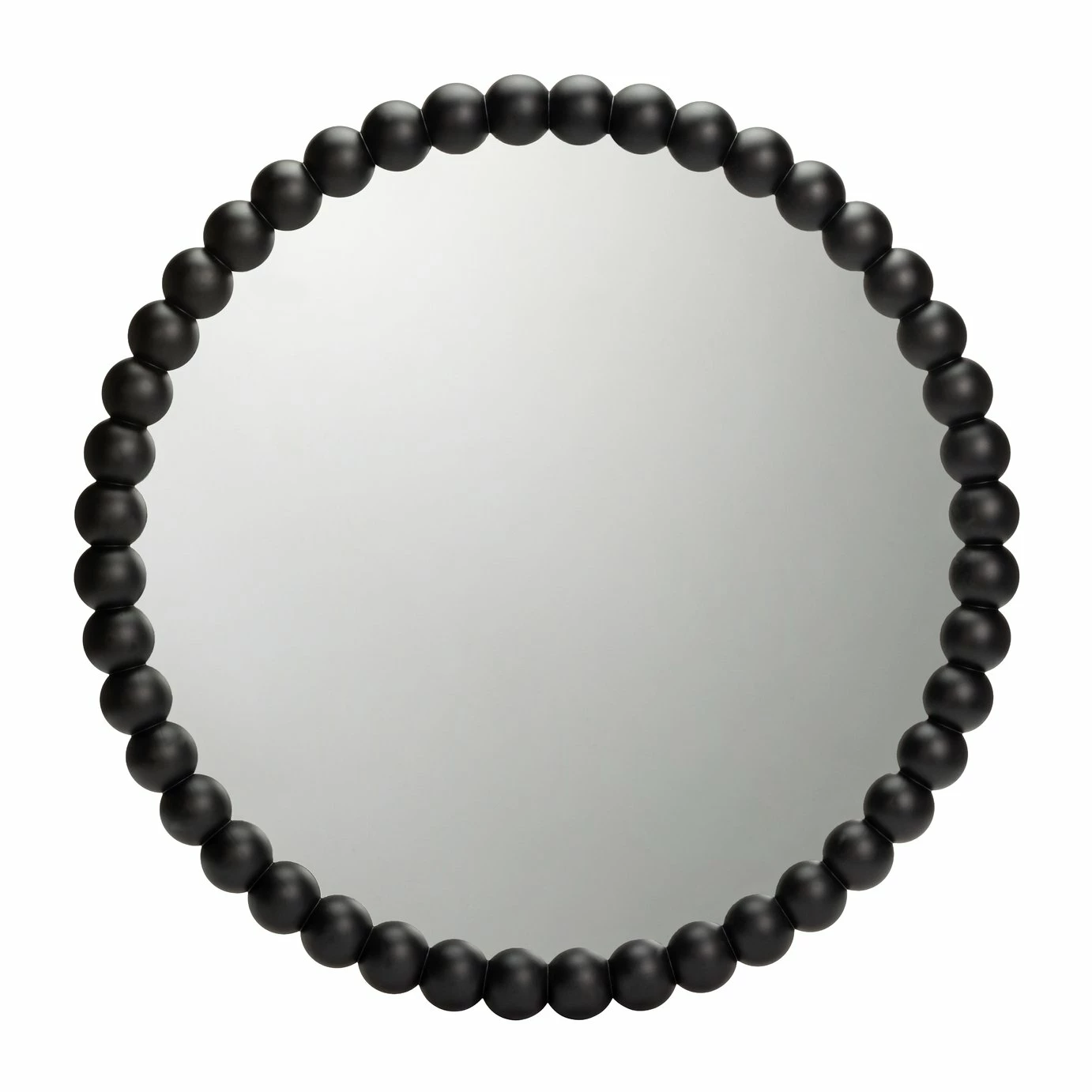 Habitat Beaded Round Wall Mirror - Black - 70x70cm 4 Habitat Beaded Round Wall Mirror - Black - 70x70cm - Image 4