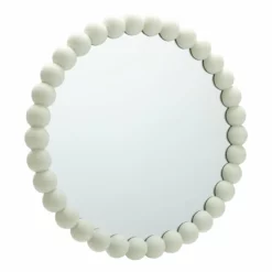 Habitat Sales Store 37 Habitat Beaded Round Wall Mirror - White - 50x50cm
