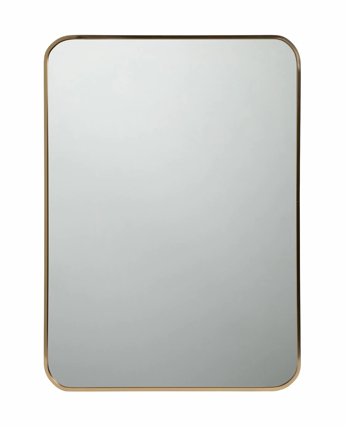 Habitat Brushed Rectangular Wall Mirror - Gold - 50x70cm 1 Habitat Brushed Rectangular Wall Mirror - Gold - 50x70cm
