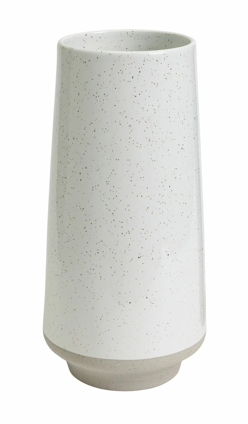Habitat Reactive Glaze Dipped Ceramic Vase - White 1 Habitat Reactive Glaze Dipped Ceramic Vase - White