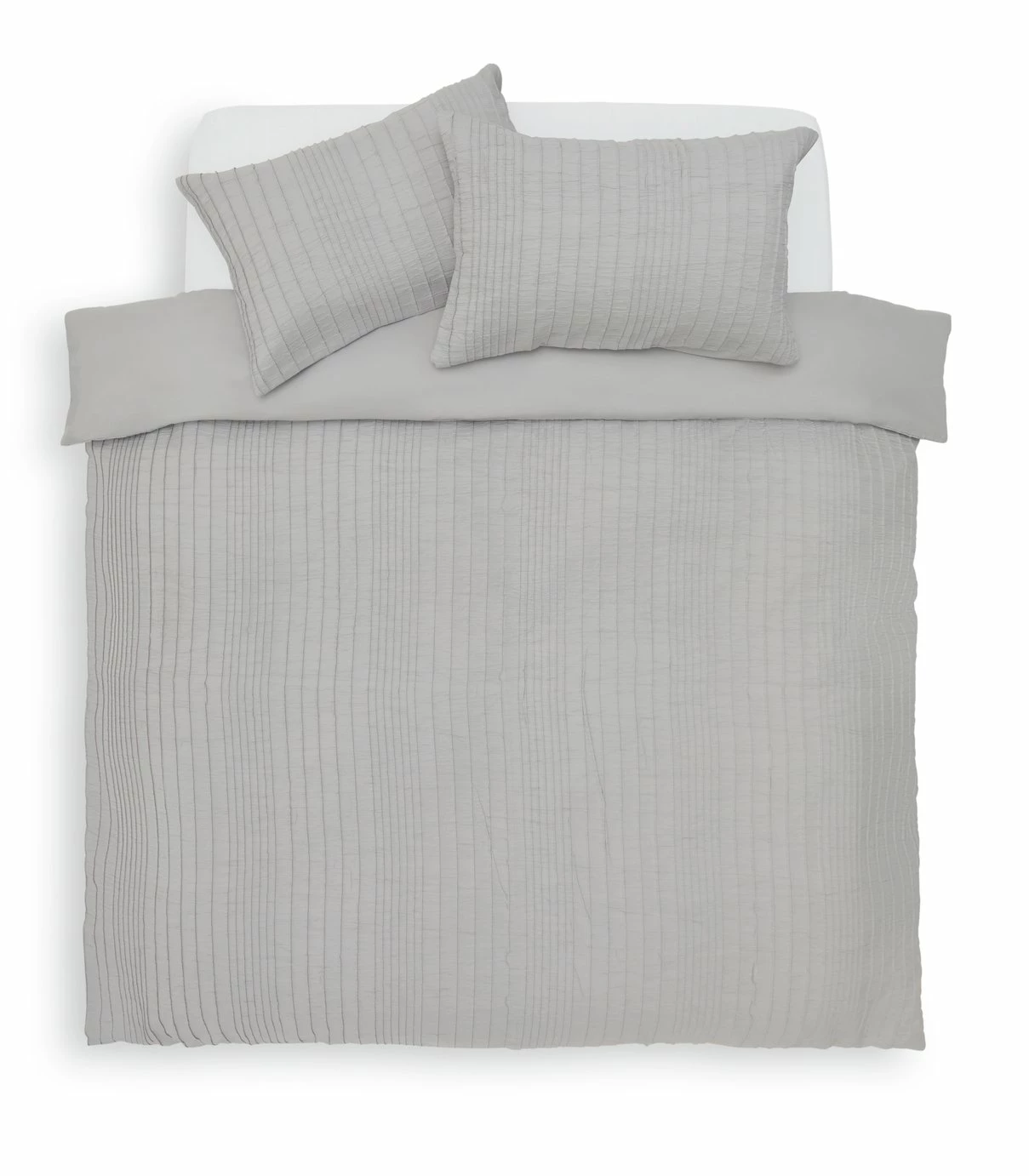 Habitat Crinkle Grey Bedding Set - Single 3 Habitat Crinkle Grey Bedding Set - Single - Image 3