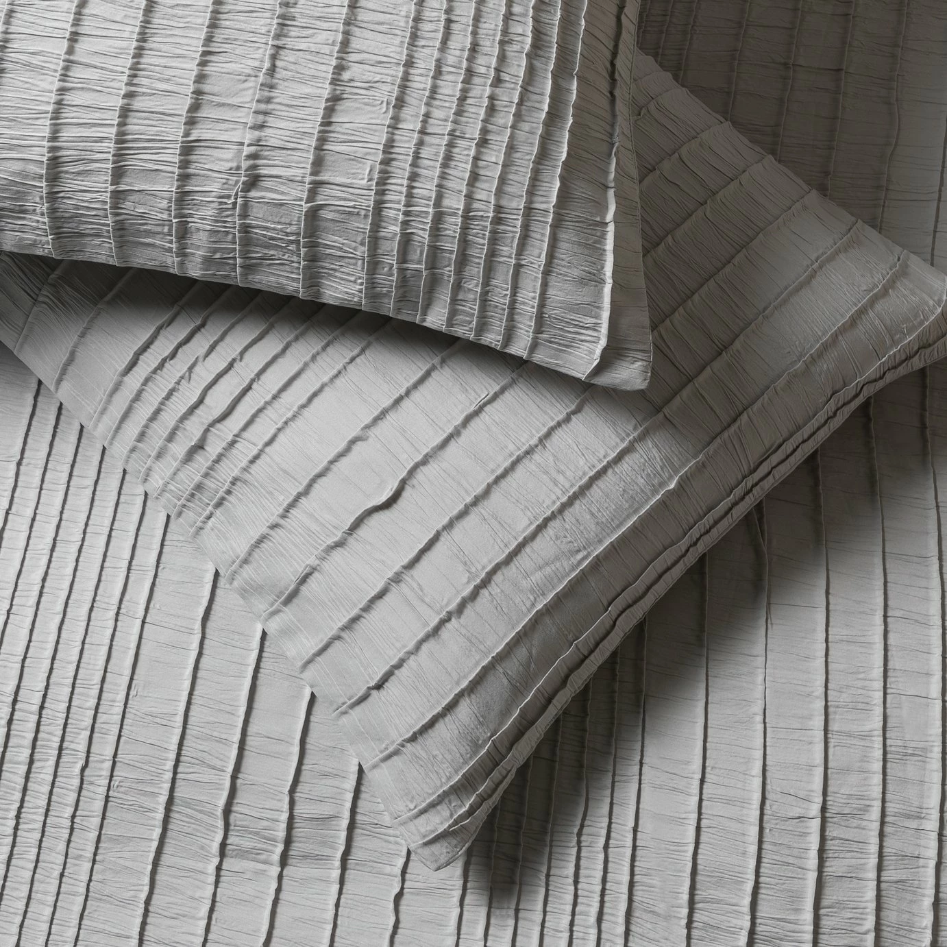 Habitat Crinkle Grey Bedding Set - Single 4 Habitat Crinkle Grey Bedding Set - Single - Image 4