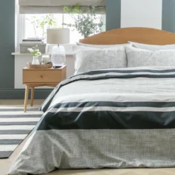 Habitat 180 TC Textured Block Print Bedding Set - Single