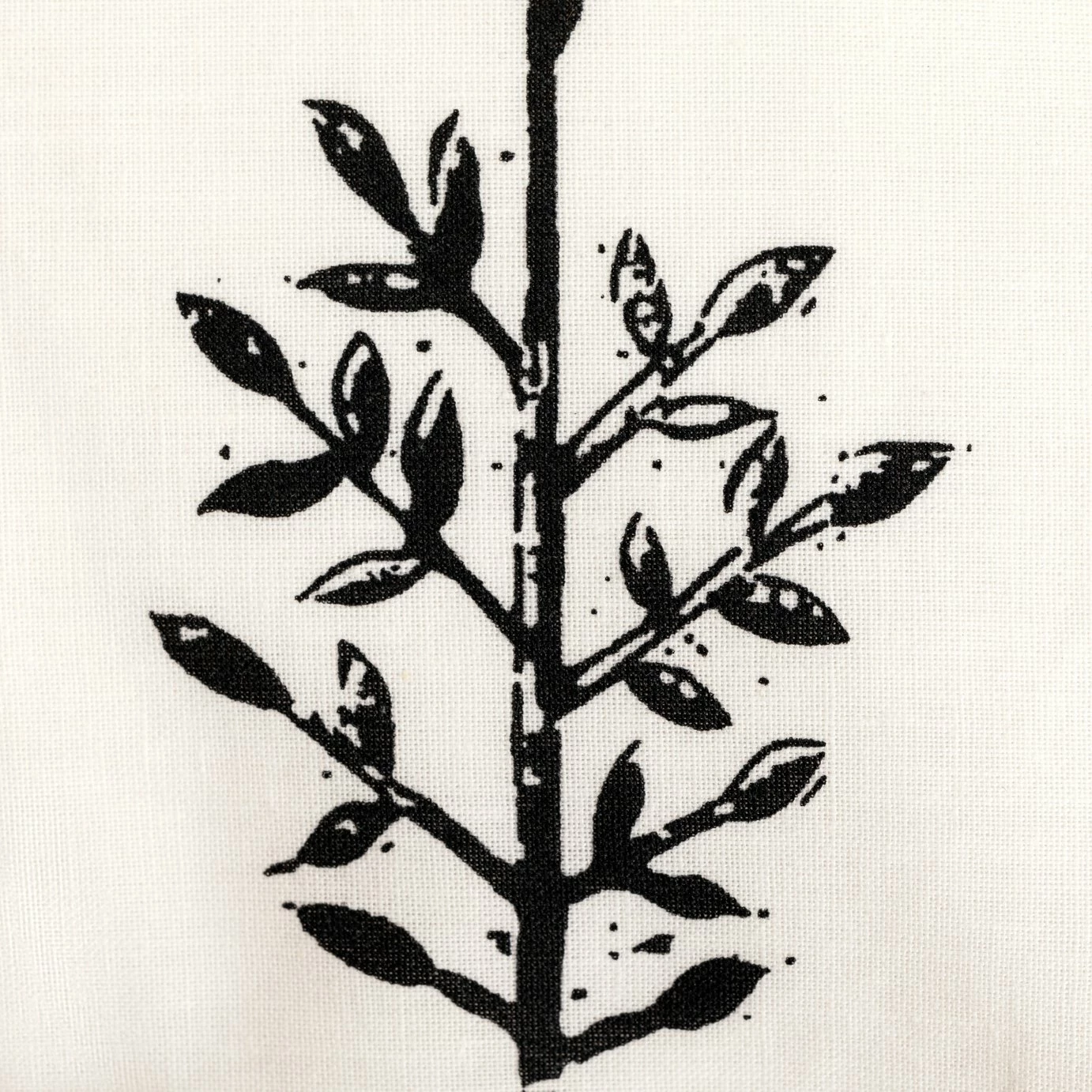 Habitat Woodblock Leaf White Bedding Set - Single 2 Habitat Woodblock Leaf White Bedding Set - Single - Image 2