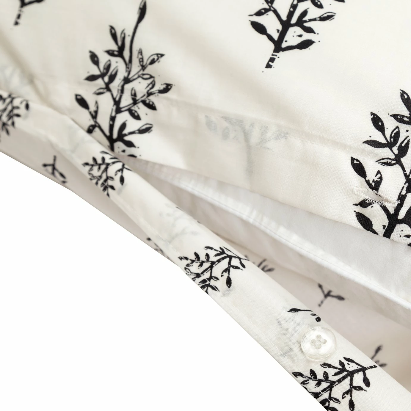 Habitat Woodblock Leaf White Bedding Set - Single 5 Habitat Woodblock Leaf White Bedding Set - Single - Image 5