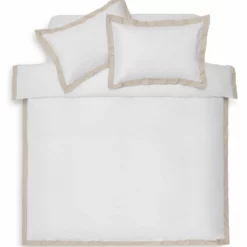 Habitat Cotton 180 TC Oxford Edge White Bedding Set- Double -Habitat Sales Store 1232956 R Z002A