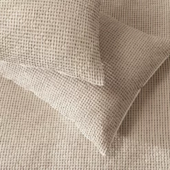 Habitat Cotton Contrast Waffle Beige Bedding Set - Single -Habitat Sales Store 1233089 R Z002A