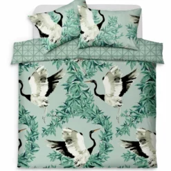 Habitat Crane Panel Green Bedding Set - Single -Habitat Sales Store 1233199 R Z002A