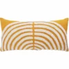 Habitat Geo Tufted Cushion - Yellow & White - 60x30cm