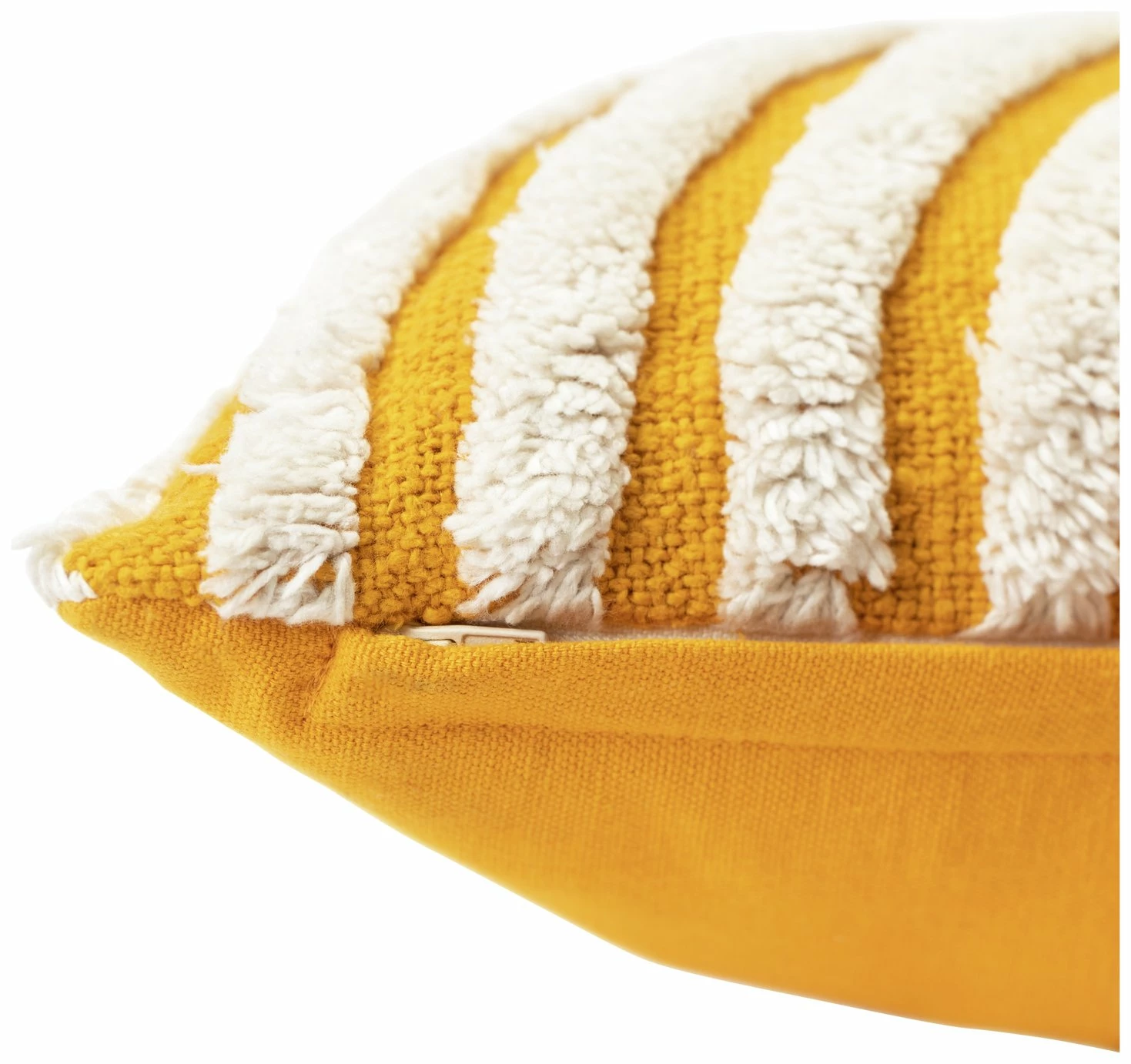 Habitat Geo Tufted Cushion - Yellow & White - 60x30cm 5 Habitat Geo Tufted Cushion - Yellow & White - 60x30cm - Image 5