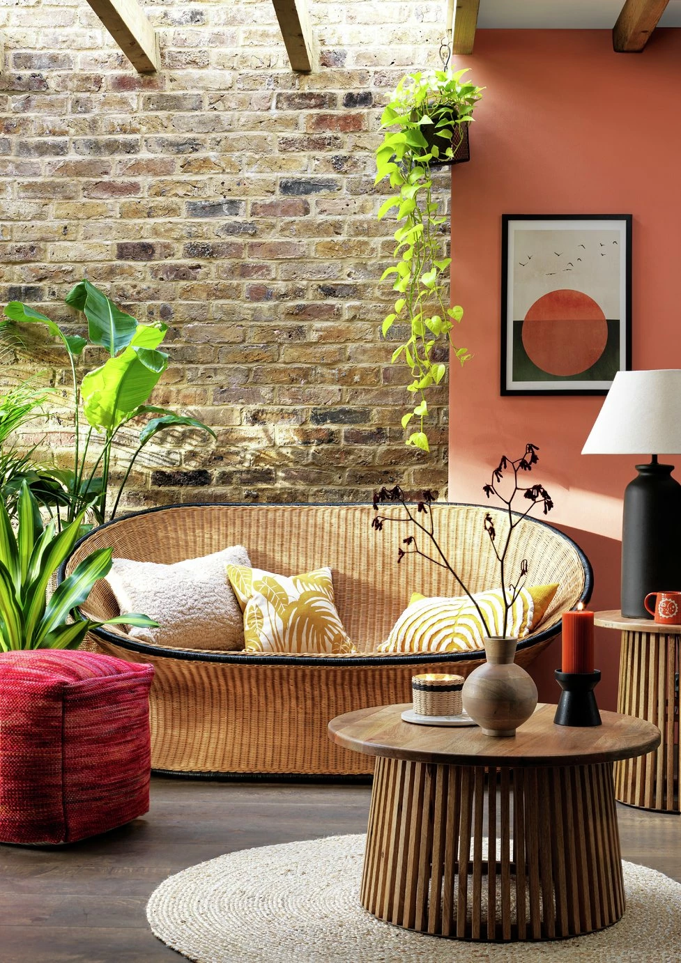 Habitat Geo Tufted Cushion - Yellow & White - 60x30cm 6 Habitat Geo Tufted Cushion - Yellow & White - 60x30cm - Image 6