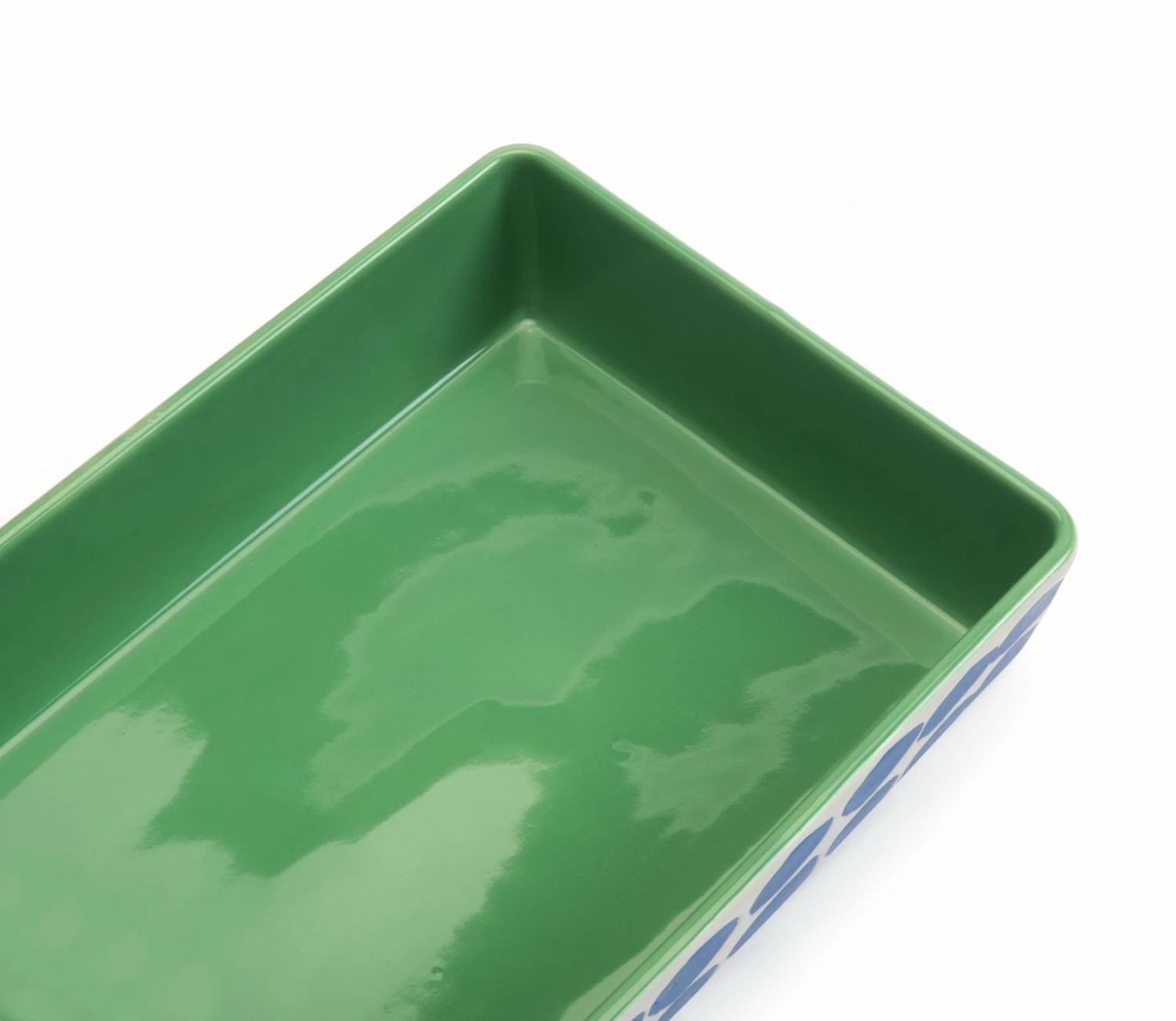 Habitat Emerald Medium Stoneware Roaster 3 Habitat Emerald Medium Stoneware Roaster - Image 3