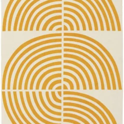 Habitat Global Print Flatweave Rug - 120X170cm - Yellow