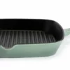 Habitat 23cm Cast Iron Griddle Pan - Sage Green