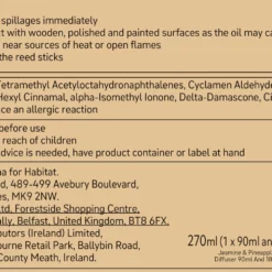 Habitat Diffuser & Refill Set - Jasmine & Pineapple Flower -Habitat Sales Store 1347841 R Z011A