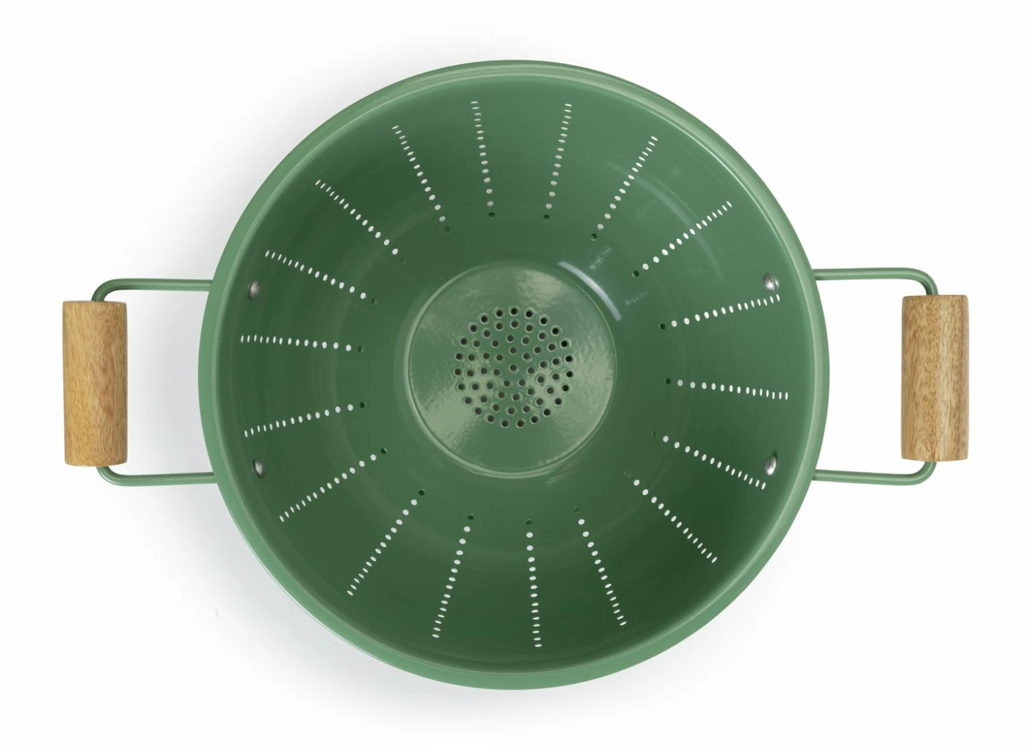 Habitat Enamel And Wood Colander 3 Habitat Enamel And Wood Colander - Image 3