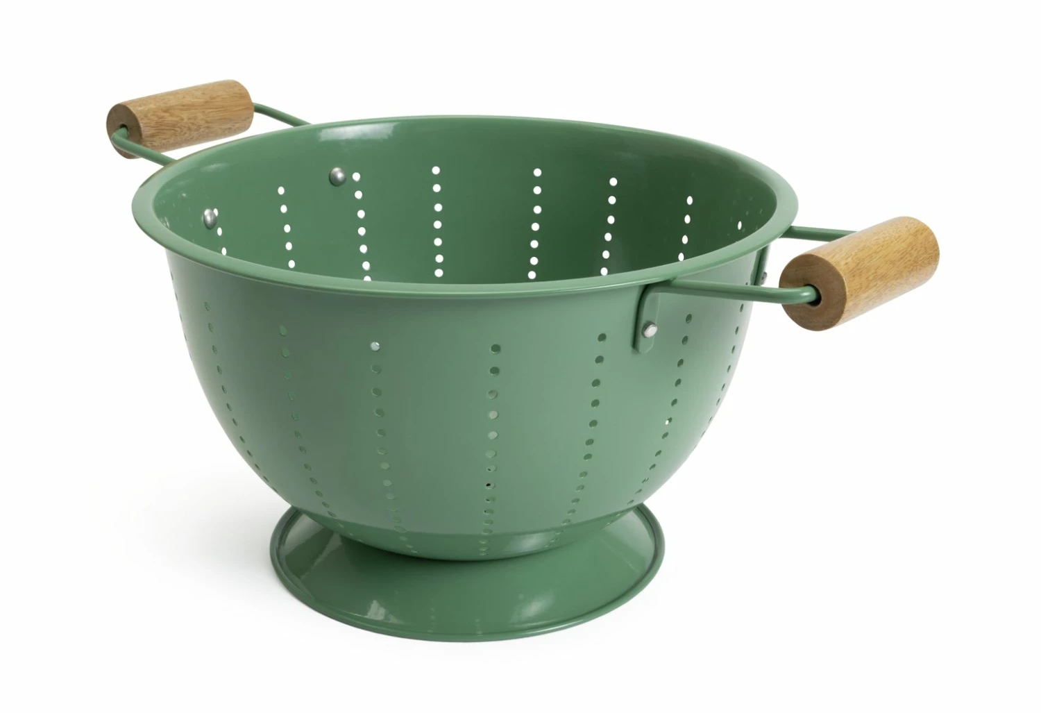 Habitat Enamel And Wood Colander 4 Habitat Enamel And Wood Colander - Image 4