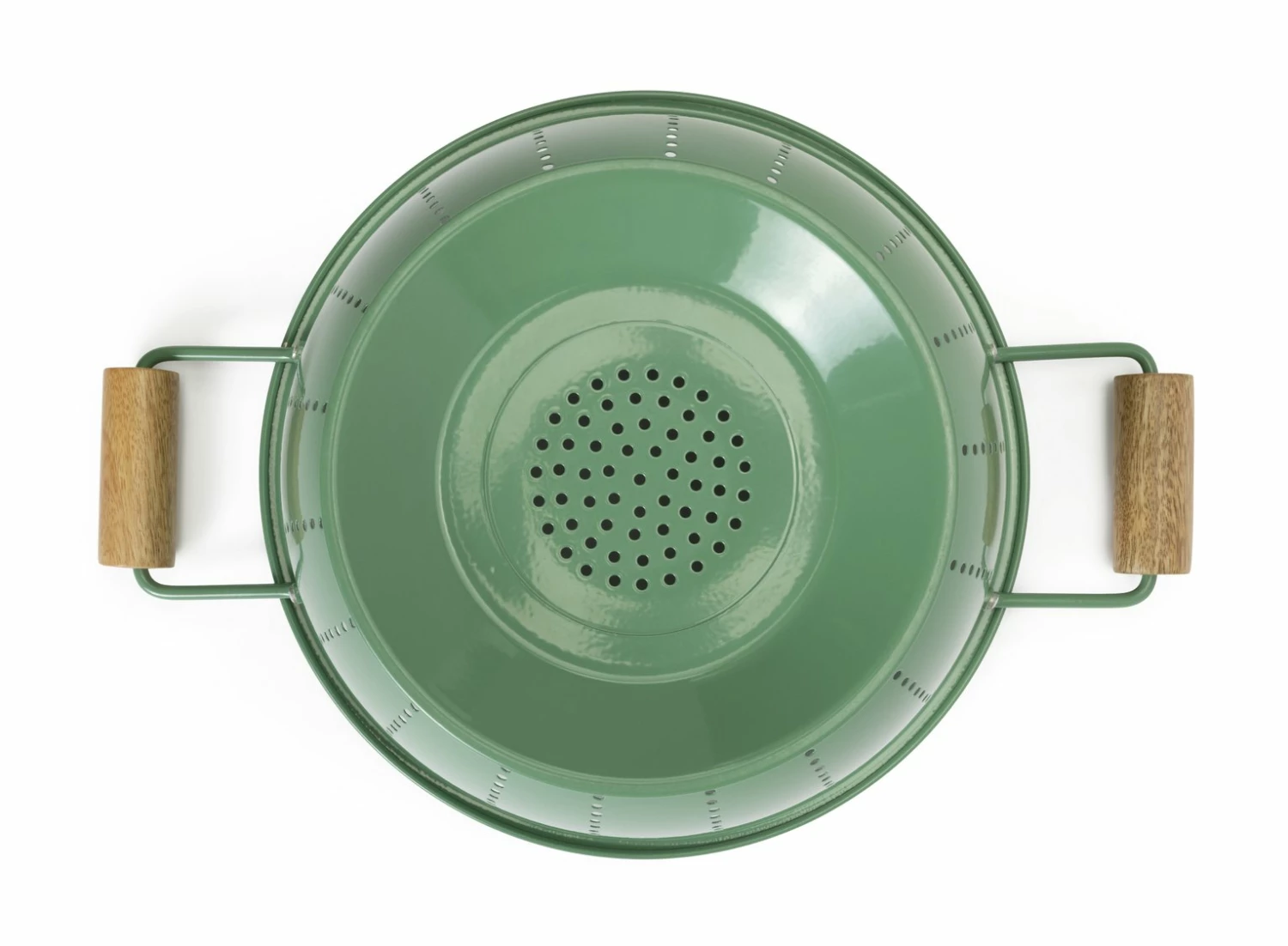 Habitat Enamel And Wood Colander 5 Habitat Enamel And Wood Colander - Image 5