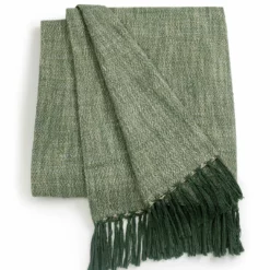 Habitat Recycled Throw - Green - 125x150cm
