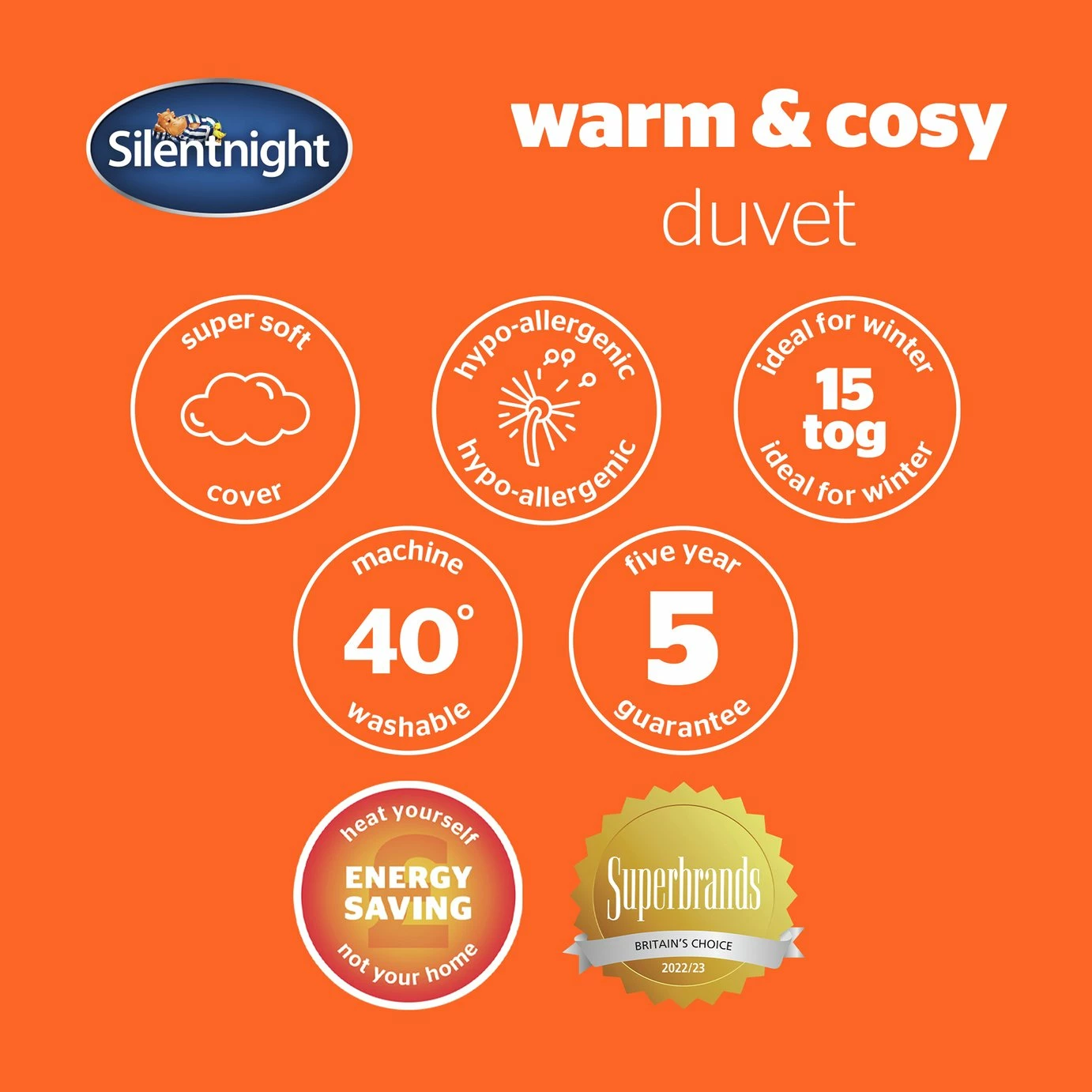 Silentnight Warm & Cosy 15 Tog Duvet - Single 9 Silentnight Warm & Cosy 15 Tog Duvet - Single - Image 9