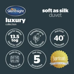 Silentnight Soft As Silk 13.5 Tog Duvet - Double -Habitat Sales Store 1934113 R Z009A