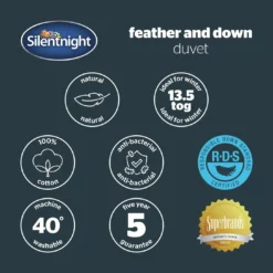 Silentnight Duck Feather & Down 13.5 Tog Duvet - Double -Habitat Sales Store 1934199 R Z010A