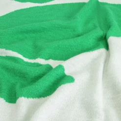 Habitat Floral Pattern Knit Throw - White & Green -125x150cm -Habitat Sales Store 1953716 R Z003A