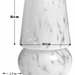 Habitat Rahnn Confetti Glass Table Lamp - White -Habitat Sales Store 1970421 R E001