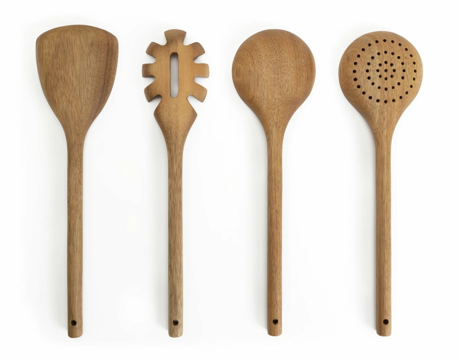 Habitat Global 4 Piece Wooden Utensils Set - Natural 1 Habitat Global 4 Piece Wooden Utensils Set - Natural