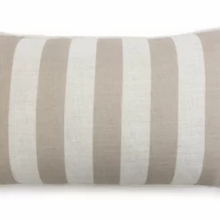 Habitat Striped Cushion - Coffee Cream - 30x50cm
