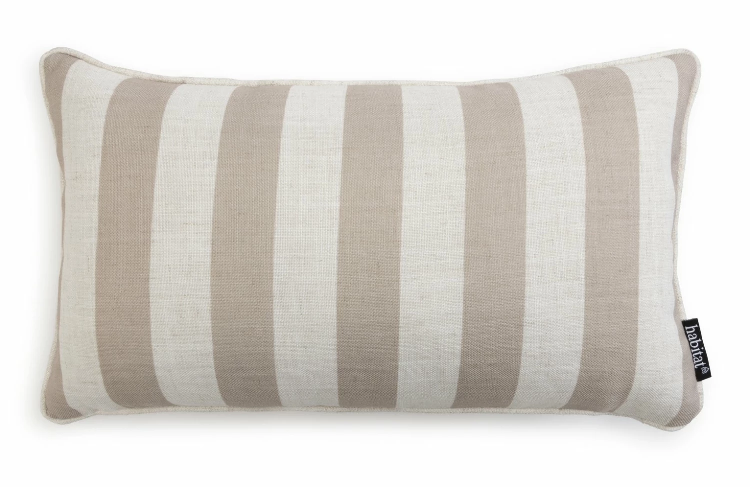 Habitat Striped Cushion - Coffee Cream - 30x50cm 1 Habitat Striped Cushion - Coffee Cream - 30x50cm