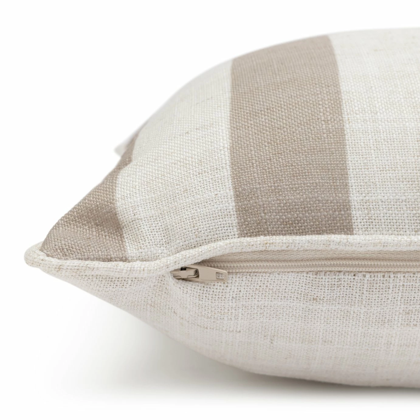 Habitat Striped Cushion - Coffee Cream - 30x50cm 5 Habitat Striped Cushion - Coffee Cream - 30x50cm - Image 5