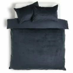 Habitat Plain Velvet Navy Bedding Set - Double 8 Habitat Plain Velvet Navy Bedding Set - Double -Habitat Sales Store 2063241 R Z002A
