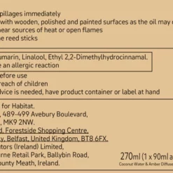 Habitat 90ml Diffuser & 180ml Refill - Coconut Water & Amber 7 Habitat 90ml Diffuser & 180ml Refill - Coconut Water & Amber -Habitat Sales Store 2066561 R Z011A