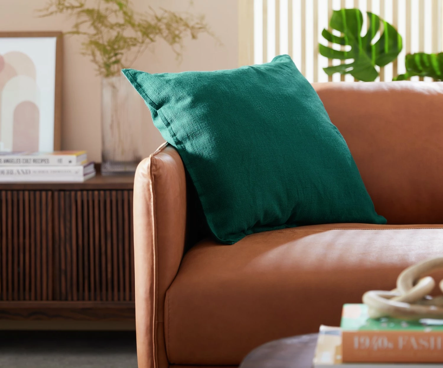 Habitat Recycled Plain Cushion - Green - 50x50cm 2 Habitat Recycled Plain Cushion - Green - 50x50cm - Image 2