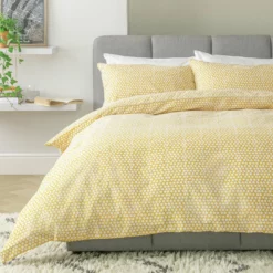 Argos Home Polka Square Yellow Bedding Set - Double -Habitat Sales Store 2067508 R Z005A