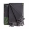 Habitat Graphic Palm Printed Throw - Black - 125X150cm
