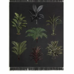 Habitat Graphic Palm Printed Throw - Black - 125X150cm 9 Habitat Graphic Palm Printed Throw - Black - 125X150cm -Habitat Sales Store 2067869 R Z004A