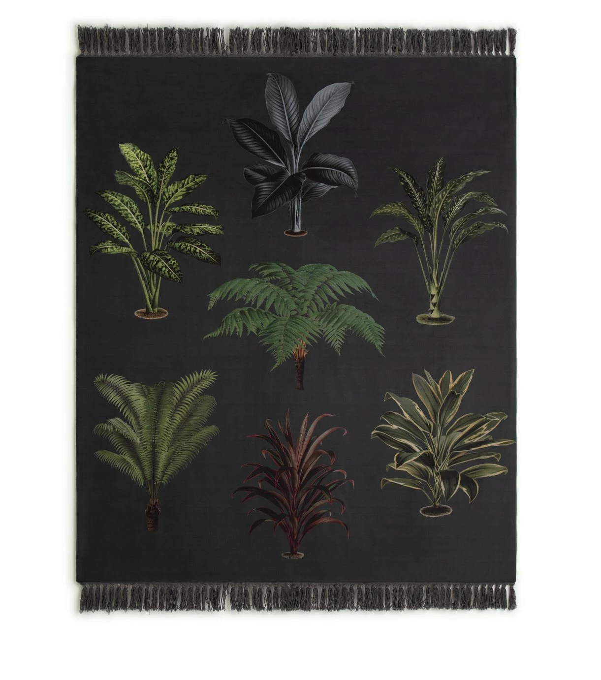 Habitat Graphic Palm Printed Throw - Black - 125X150cm 5 Habitat Graphic Palm Printed Throw - Black - 125X150cm - Image 5