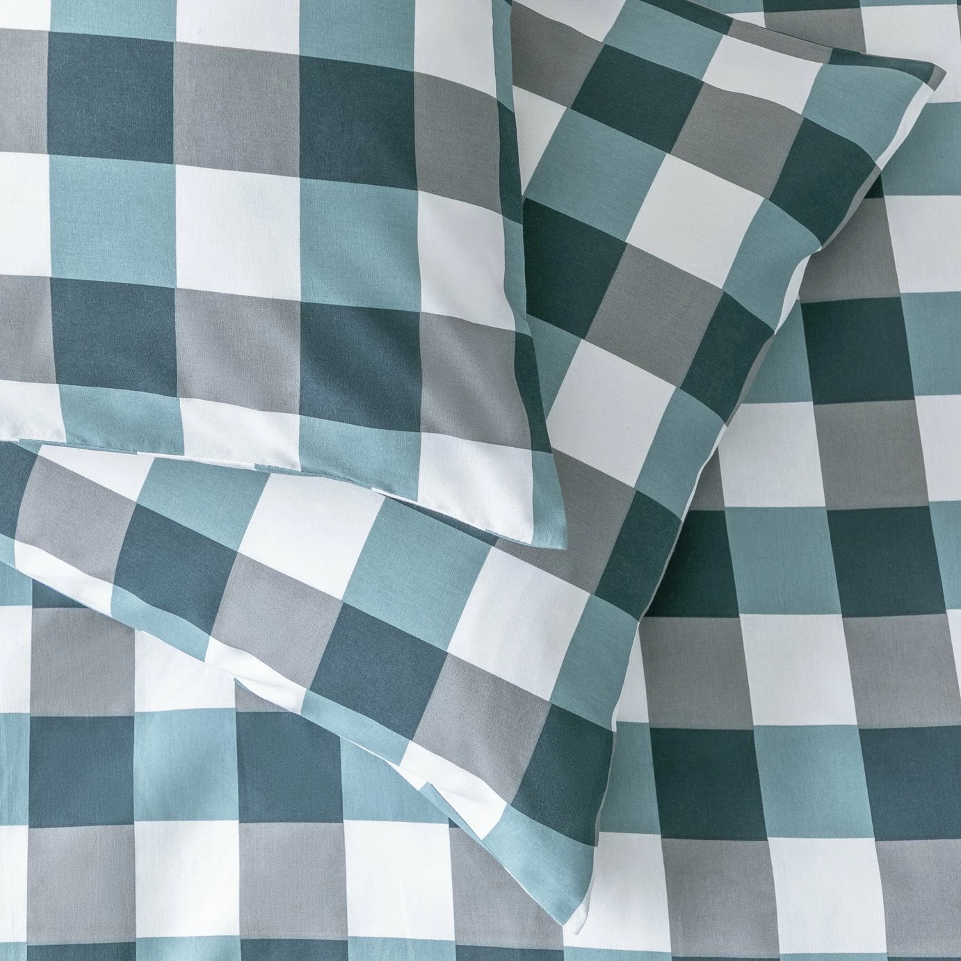 Argos Home Gingham Blue And White Bedding Set - Single 4 Argos Home Gingham Blue And White Bedding Set - Single - Image 4
